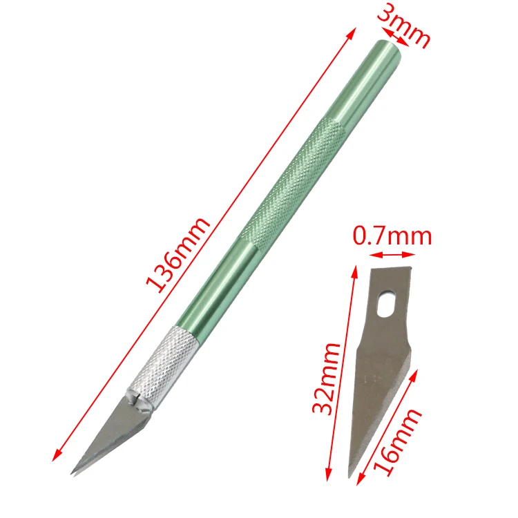 Прецизионный нож для хобби, лезвия из нержавеющей стали для рукоделия, ремонт печатных плат, кожаные пленки, инструменты, ручка, многоцелевая бритва, сделай сам, LT422