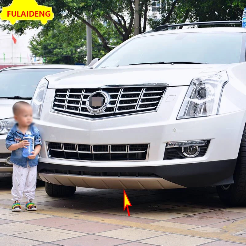 2 шт. для Cadillac SRX 2010- автомобильный передний и задний бампер из нержавеющей стали Защитная панель отделка автомобиля Стайлинг Аксессуары
