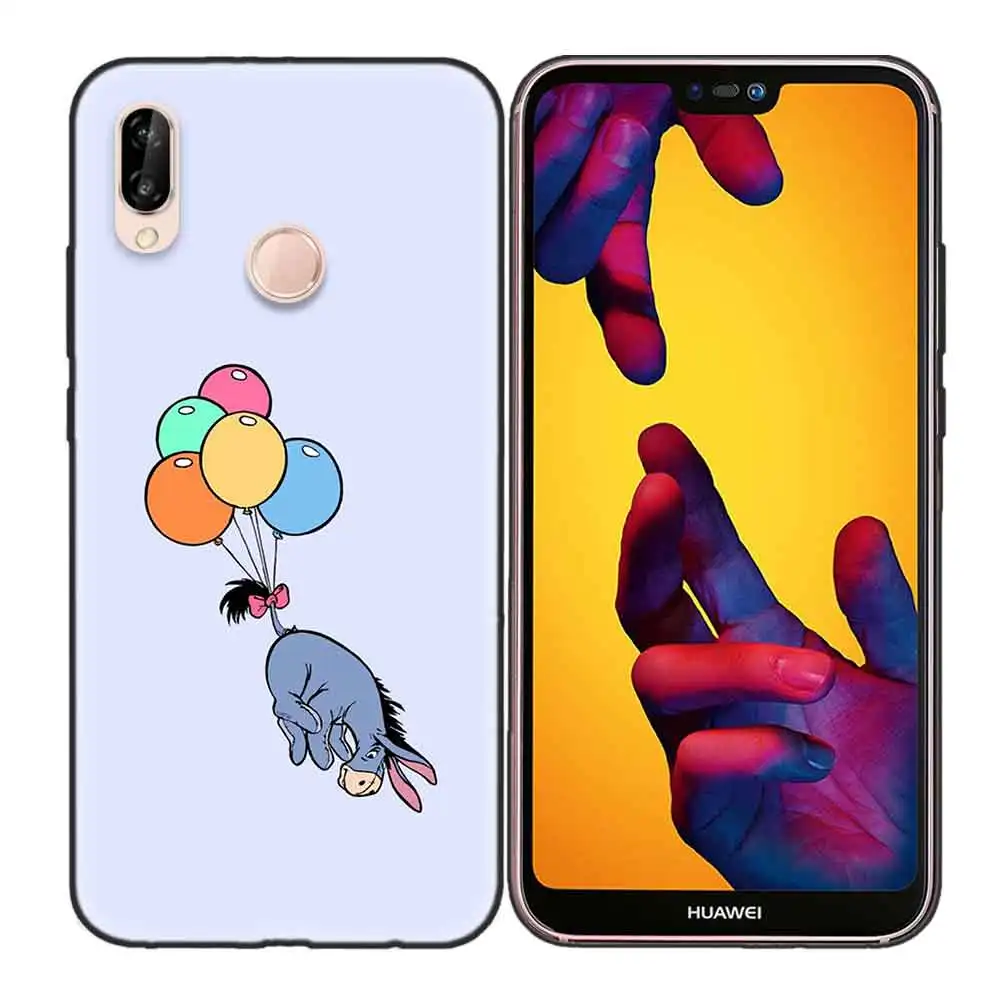 Прозрачный Черная мягкая силиконовая сумка чехол для Huawei P9 P10 P20 P30 mate 10 20 Lite Pro P Smart Z Plus Nova Shell Prime Baby Eeyor - Цвет: Прозрачный