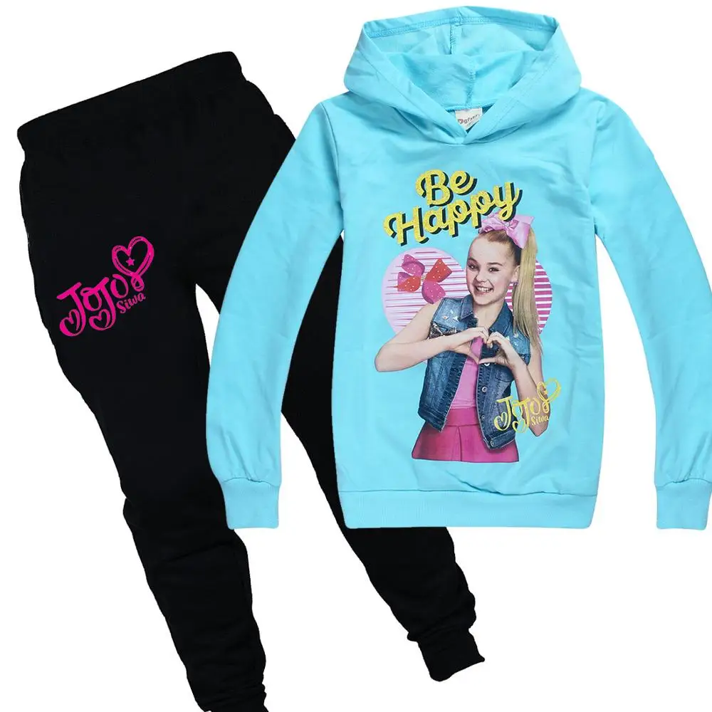 

New Sale Clothing Set Tracksuits Girl JOJO Siwa Hoody+Cotton Pants toddler Kids Teen hoodie Costume Thanksgiving toddler clothes