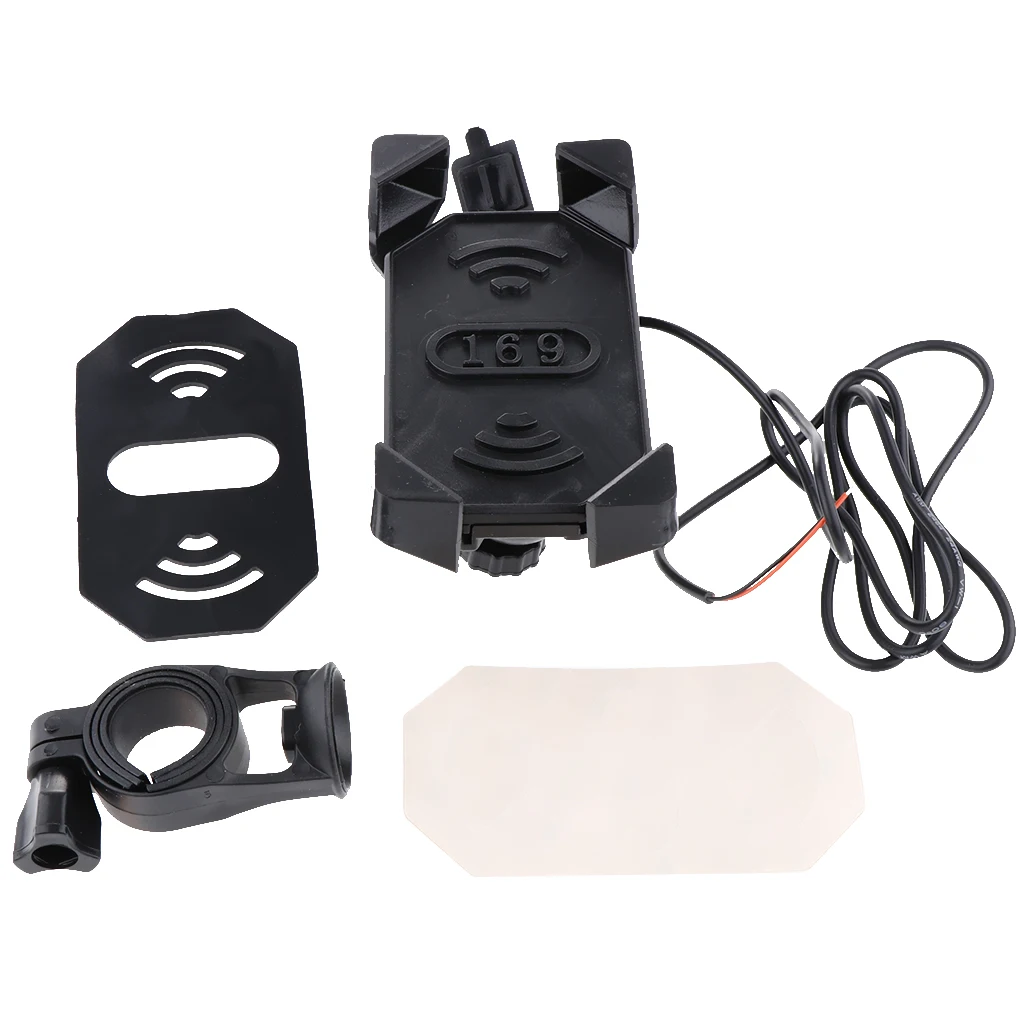 Universal Bicycle Motorcycle Phone Mount Holder with USB Interface for Cell Phone -Grip- Fits for 4-6inch Phones