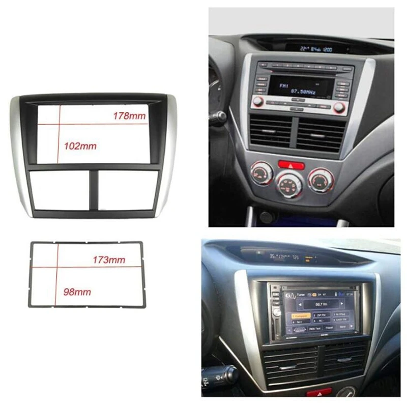 Двойной Дин Радио фасции Для Subaru Forester 2008-2012 Impreza 2007-2012 Радио Стерео тире Установка отделка комплект рамка
