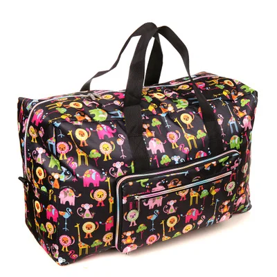 Foldable Travel Bag Women Large Capacity Portable Shoulder Duffle Bag Cartoon Printing Waterproof Weekend Luggage Tote Wholesale - Цвет: 3