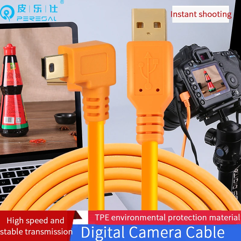 Кабель Mini USB Peresal для подключения камеры Canon 5D3 5D2 6D2 80D 750D съемки онлайн |