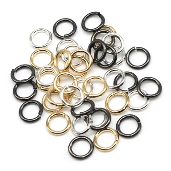 

200pcs 8mm Open Jump Split Rings Jewelry Findings Components Single Ring Connecting Ring Circle Open hoops Single Loops DIY