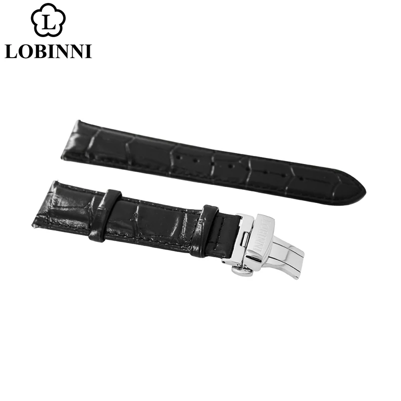 Lobinni-fivela de Relógio Pulseira Botão Fecho Oculto Fivela de Borboleta Preto Dourado com Ferramenta de Remoção de Relógios 22 mm 21 mm 20 mm - Image 3