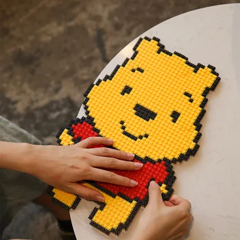 

1250Pcs Winnie the Pooh Building Blocks Toys Disney Pooh Bear Kawaii Funny 2D Building Blocks Gifts for Girls Boys Kids