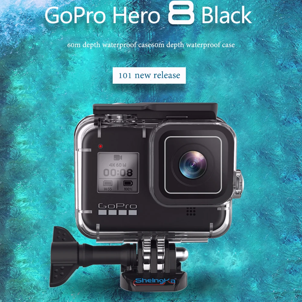 Cewaal для Gopro Hero 6 5 7 8 черный 45 м подводный водонепроницаемый чехол для камеры Дайвинг Корпус крепление для GoPro Аксессуар VP630