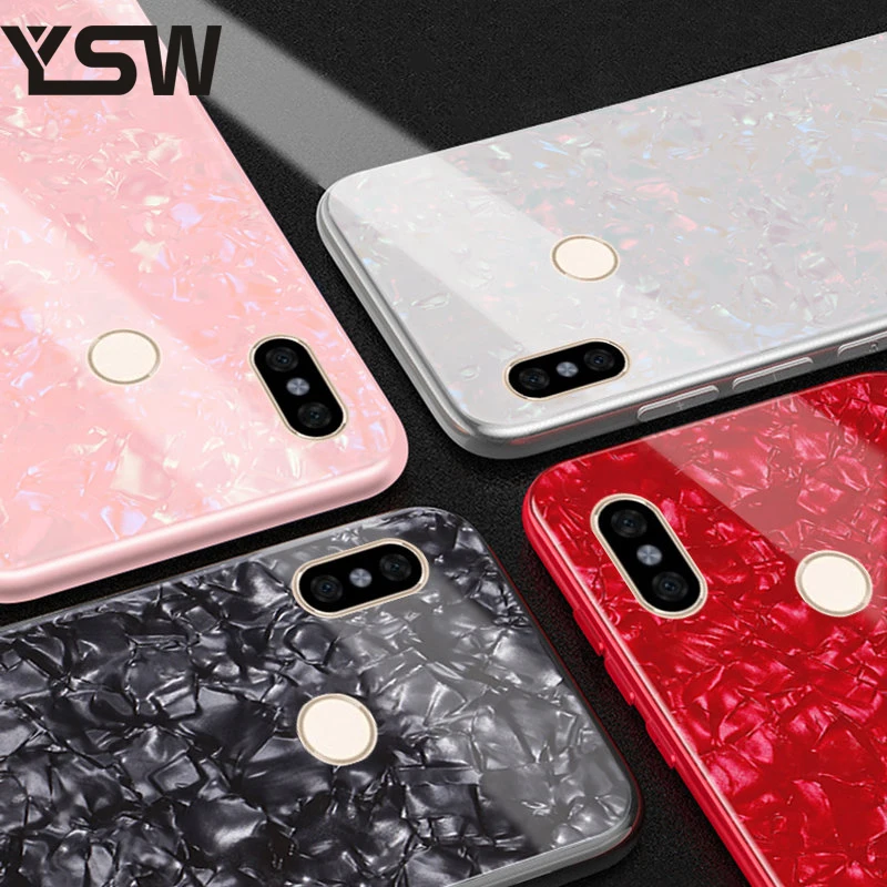 Чехол YSW из закаленного стекла ярких цветов для Redmi Note 5 Pro задняя крышка