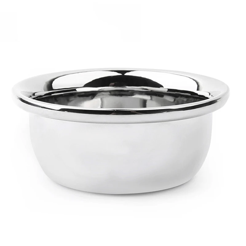 YINTAL Stainless Steel Men's Shaving Bowl Mug Wide Bowl Rim Barber Male