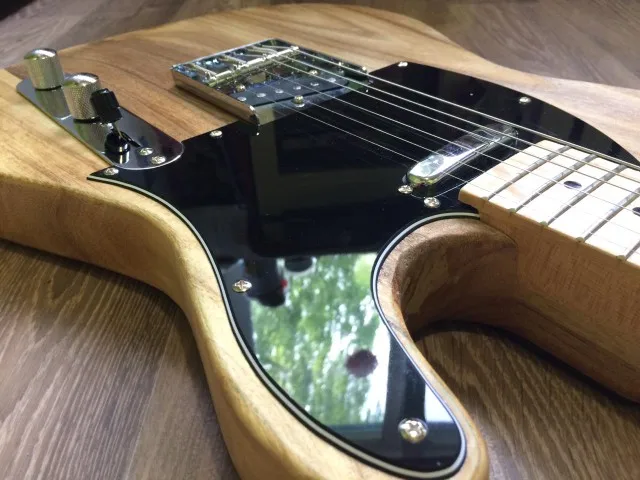 Solid Wood Tele Style Diy Electric Guitar Kit Acoustic Electric Guitar Headless Electric Guitar TL Unfinished