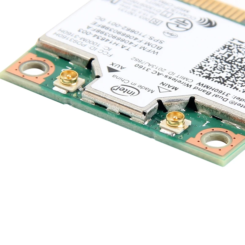 Мини PCI-E Wifi Беспроводная Bluetooth карта для ноутбука Двухдиапазонная 2,4 ГГц 5 ГГц для Intel 3160 3160HMW 802.11Ac Беспроводная AC+ Bluetooth 4,0
