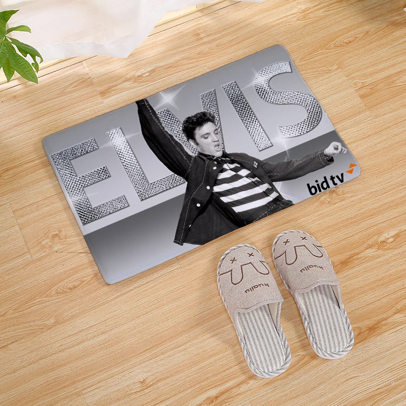 Elvis Door Mat Kitchen Carpet Living Room Hallway Bathroom Entrance Non-slip Floor Mat Home Decor 80CM