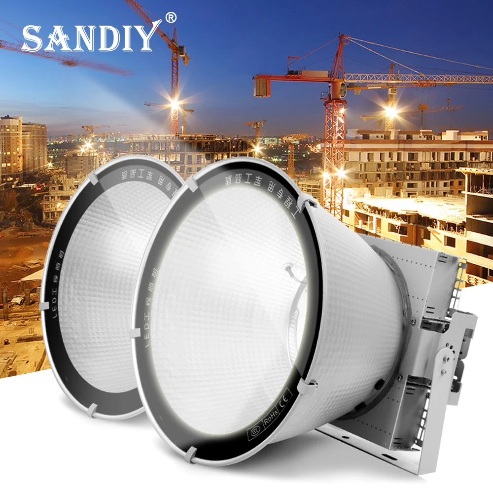 2000W Engineering Lighting Searchlight Led Spotlight High-Power Tower Chandelier Construction Site Light 1000W 1500W