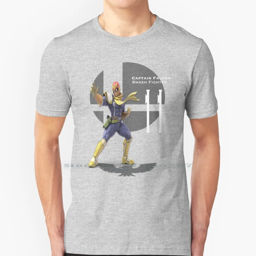 Smash Ultimate : Captain Falcon ( 11 ) T Shirt 100% Puro Cotone Ssbu Smash Bros Smash Bros Ultimate Captain Falcon Cap Falcon F