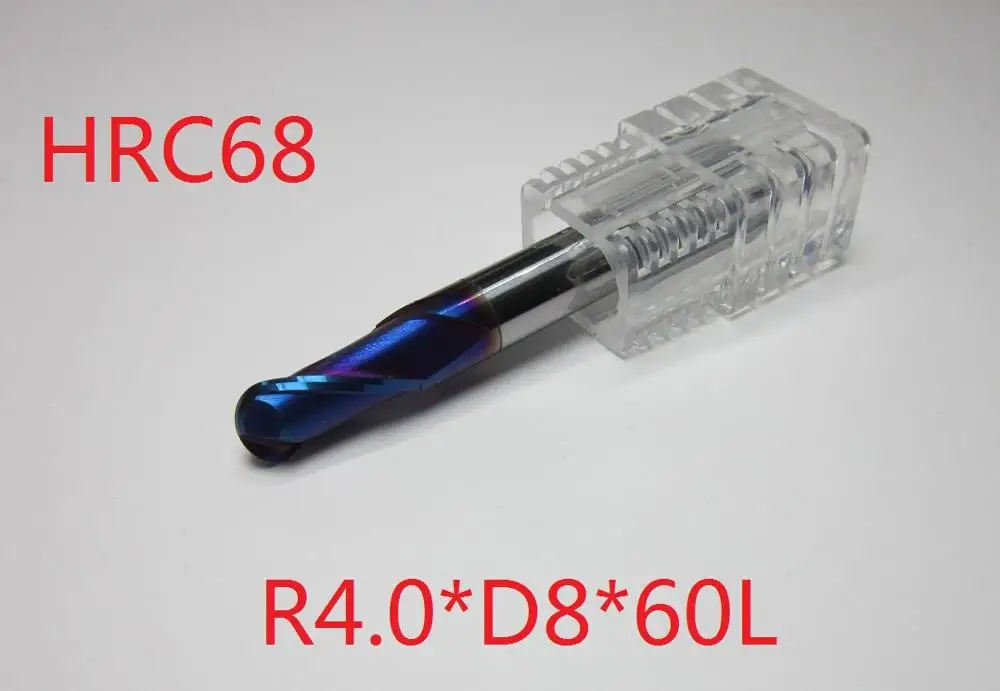 CAB2-R4.0-68 1 шт. HRC68 R0.5 R1 R1.5 R2 R2.5 R3 R4 R5 R6 Ø 5 мм 12 мм карбидные сферические концевые фрезы Фреза для термообработки материалов - Длина режущей кромки: CAB2-R4.0-68