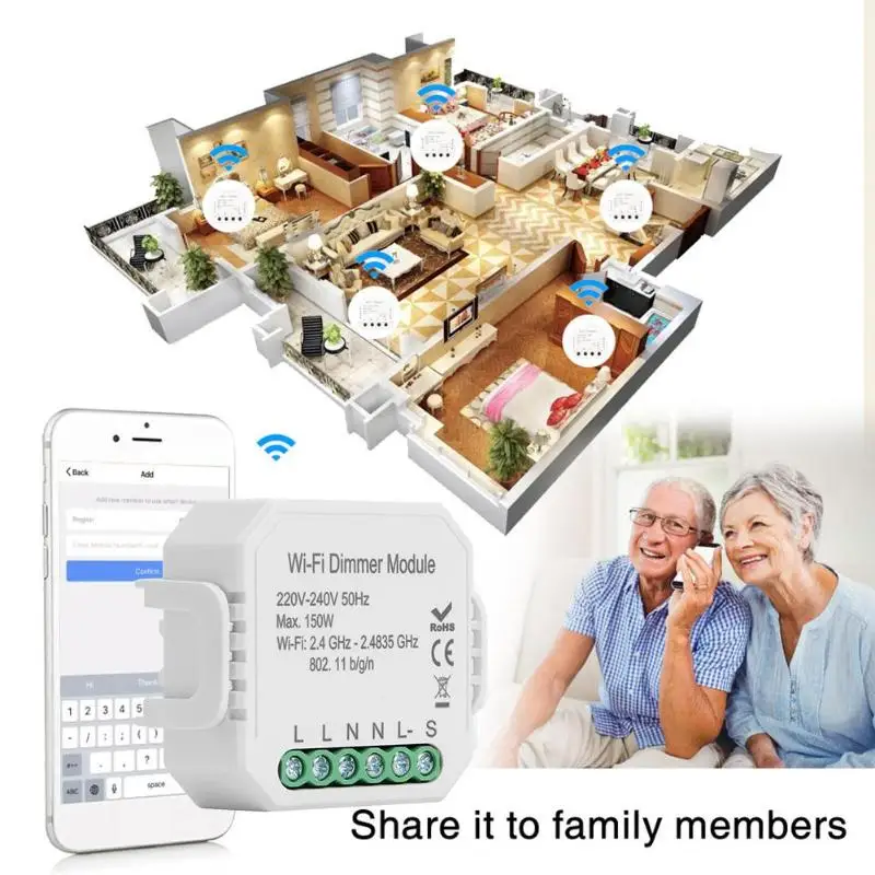 DIY умный WiFi светильник светодиодный туя диммер модуль для Alexa Google Assistant Голосовое управление