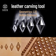 Геометрические полые алмазные штамповочные инструменты SOZO LX1 для работы с кожей шаблон для резьбы 304 штампы из нержавеющей стали Геометрические полые алмазные штамповочные инструменты SOZO LX1 для работы с кожей шаблон для резьбы 304 штампы из нержавеющей стали