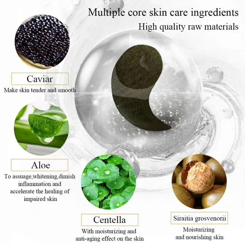 Омолаживающая маска для глаз глубоководной икры увлажняющий с коллагеном анти-отечность мешки для глаз удаление черного золота патчи для глаз