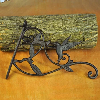 

Garden Hanging Basket Hanger Home Use Hook Cast Iron Bracket Modern For Flower Pots Durable Decorative Wrought Outdoor