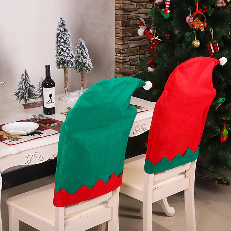 

Christmas New Decorations Embroidery Sackcloth Old Man Snowman Chair Cover Stool Set Christmas Decoration
