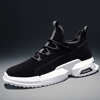 

2019 Men Casual Shoes Fashion High Quality Lace Up Flats Sneakers Men Breathable Shoes Wear-resistant Comfortable Round Toe
