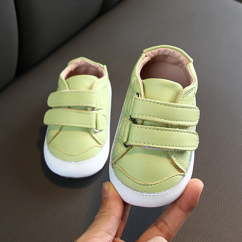 Toddler Soft BOYS First Walkers Shoes Newborn Sneakers Anti-Slip for Girls Baby Shoes Boys Autumn FOR Little Girl Shoes - Цвет: SSW022Green