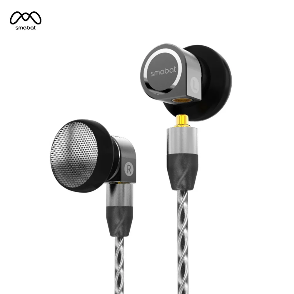 Grey Smabat M1 PRO с наушным креплением вкладыши Водонепроницаемый металлические наушники HiFi 14,2 мм Динамический драйвер вкладыши со съемной MMCX кабель ST10 - Цвет: Grey
