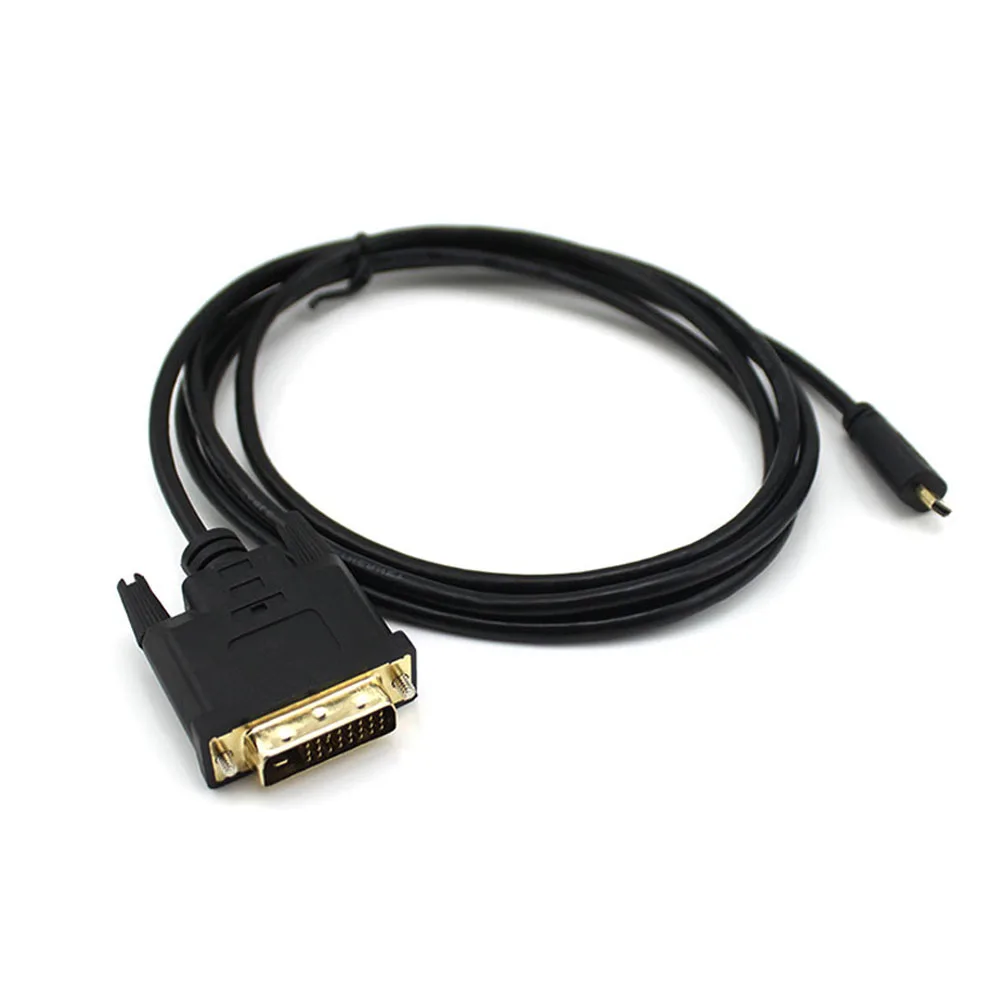 Micro HDMI мужчина к DVI DVI-D 24+ 1 Мужской кабель Шнур для EVO Asus T100TA ME302C и другие 6 футов 1 м 1,8 м