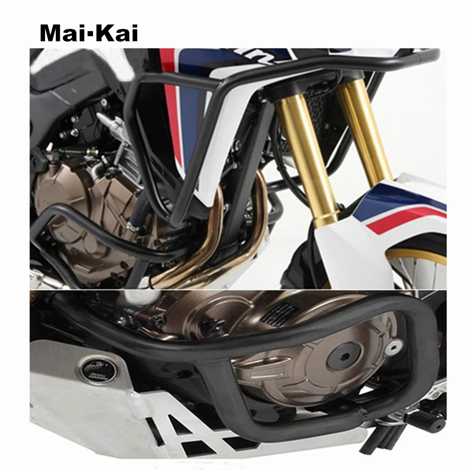 

For HONDA CRF1000L (African Twins) 2016-2019 Motorcycle Upper & Lower Crash Bar Engine Guard Engine Bumpers Engine Protector