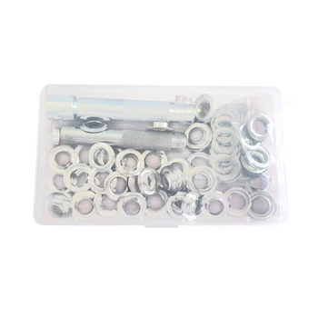 

100Pcs Punch Grommets And Tarpaulin Awning Tent Tarp Repair Kit Hole Eyelet New