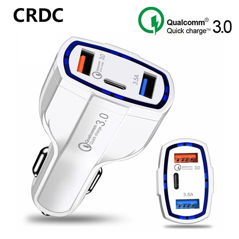 Автомобильное зарядное устройство USB Quick Charge 3 0 для iPhone X Samsung S10 Xiaomi Mi 9 мобильный