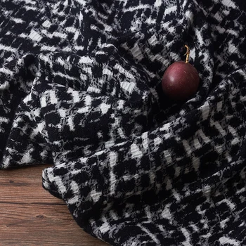 

Wool fabric high quality autumn and winter thick color woven jacquard jacket large clothes fabric High-end linen fabric