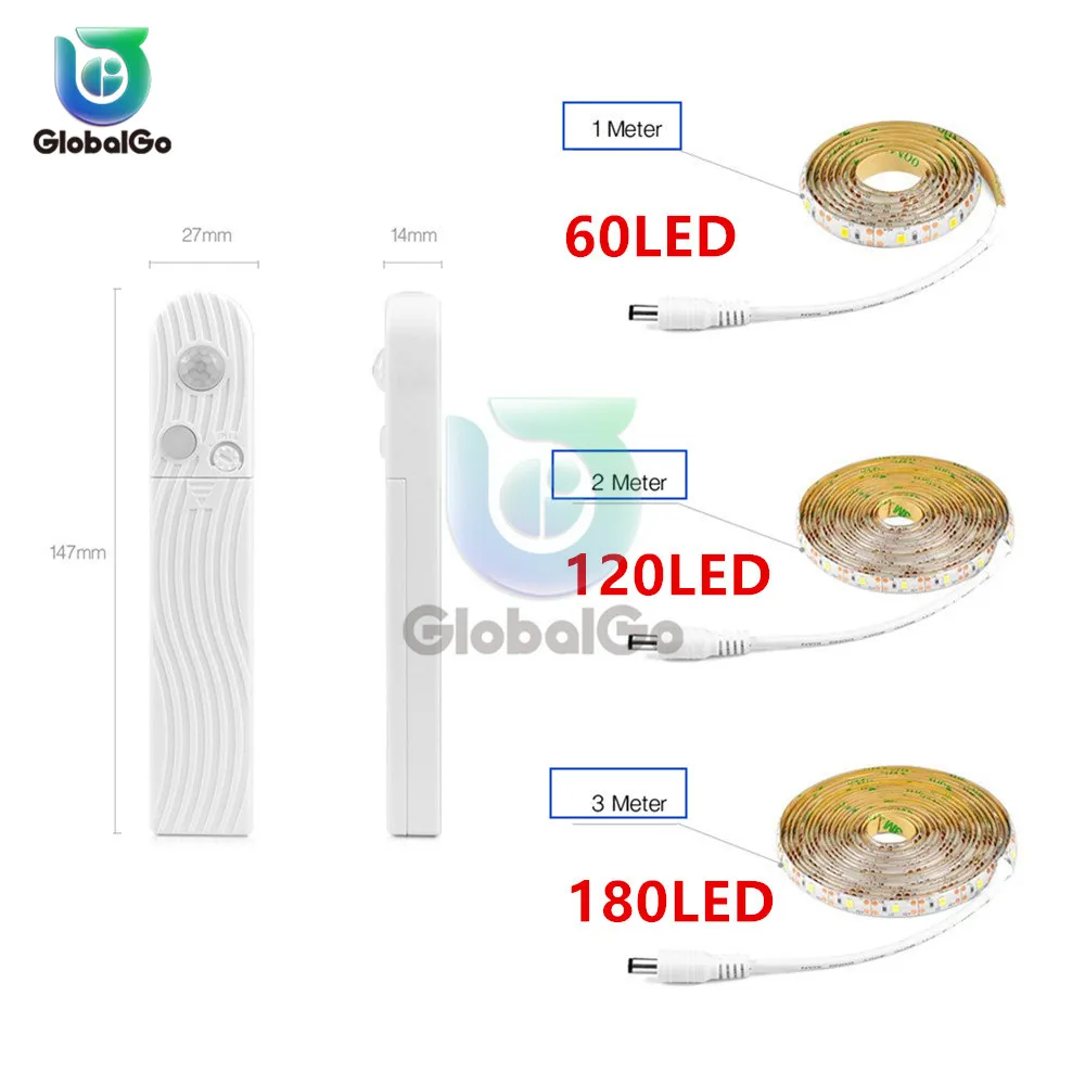 2835 SMD PIR светильник с датчиком движения для Kicthen лампа 1 м 2 м 3 м USB СВЕТОДИОДНЫЙ светильник s Шкаф украшение ночной Светильник