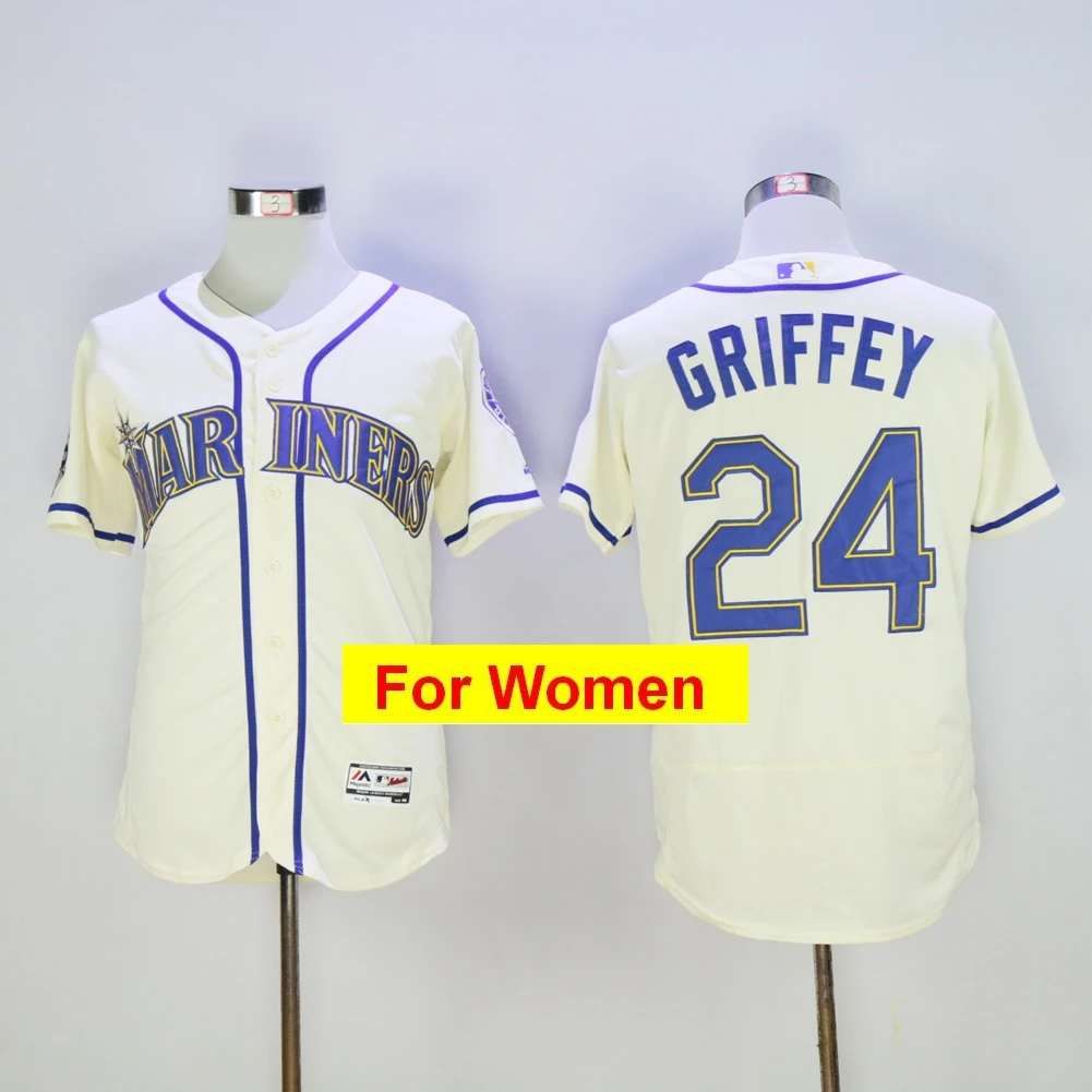 Женская майка Seattle Ken Griffey Jr. Ichiro Suzuki Felix Hernandez James Paxton Edgar Martinez FLEX& Cool Base - Цвет: Темно-серый