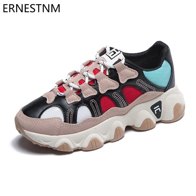 US $18.85 ERNESTNM Womens Sneakers Shoes 2020 Fashion Spring/Autumn Black Wedge Sneakers Zapatillas Mujer Bre