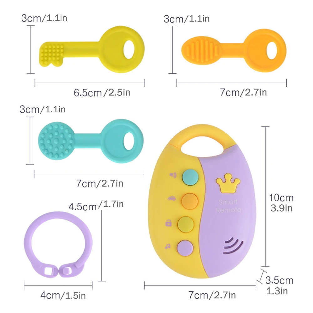 Детская игрушка музыкальный автомобиль игрушка-ключ умный пульт дистанционного управления автомобиль голоса ролевые игры обучающая игрушка Дети Раннее Образование светильник музыкальный симулятор ключ