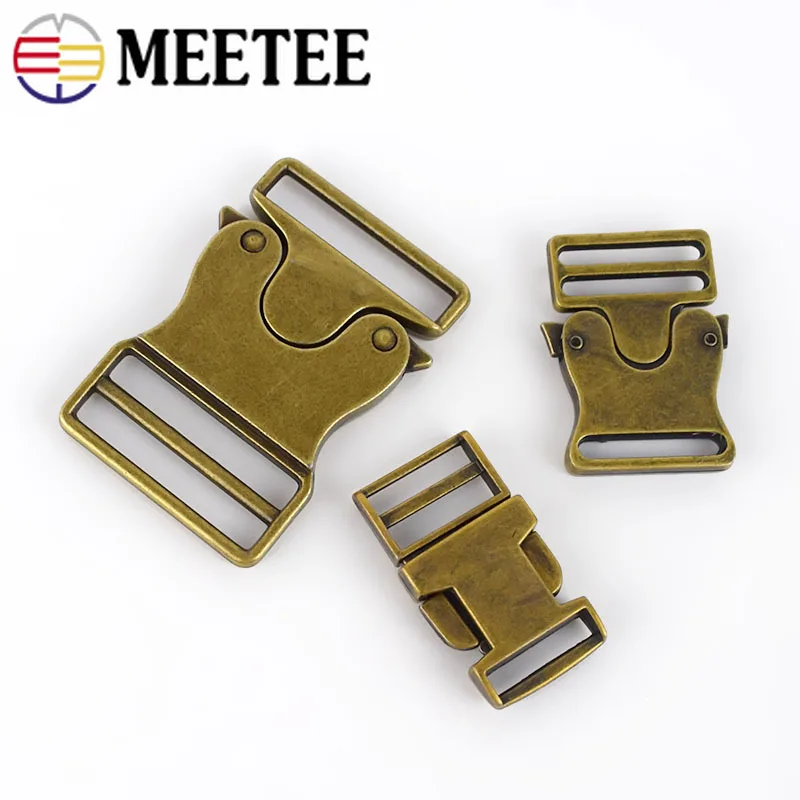 Meetee 2/5 шт. ID 20/25/38 мм металлическая бронзовая БЫСТРОРАЗЪЕМНАЯ Пряжка для ошейника