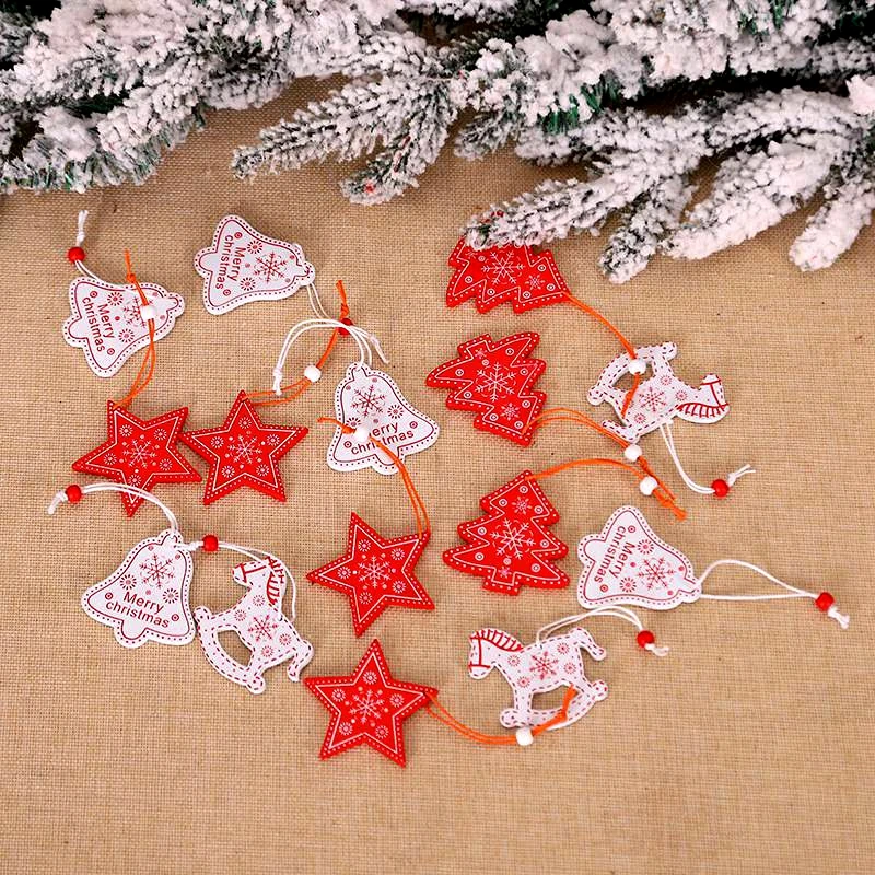 GADITIEK Kit De 12 Ornements En Bois De Noël – Activité Manuelle Pour Enfants Avec Stylos, Cloches, Cordes Et Pompons – Dès 4 Ans