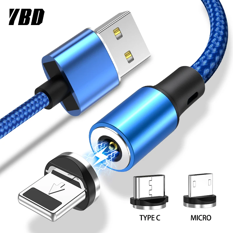 YBD Магнитный кабель usb c зарядное устройство для huawei Honor xiaomi redmi микро зарядки Шнур