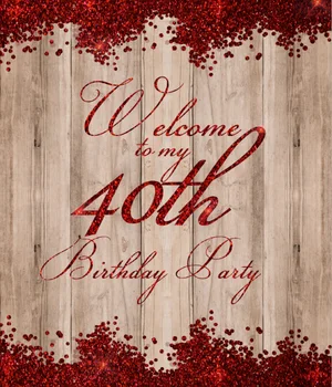 

8x8FT Abstract Happy Birthday Party Personalized DIY Red Sequins Custom Photo Studio Background Backdrop Vinyl 10x10 10x12