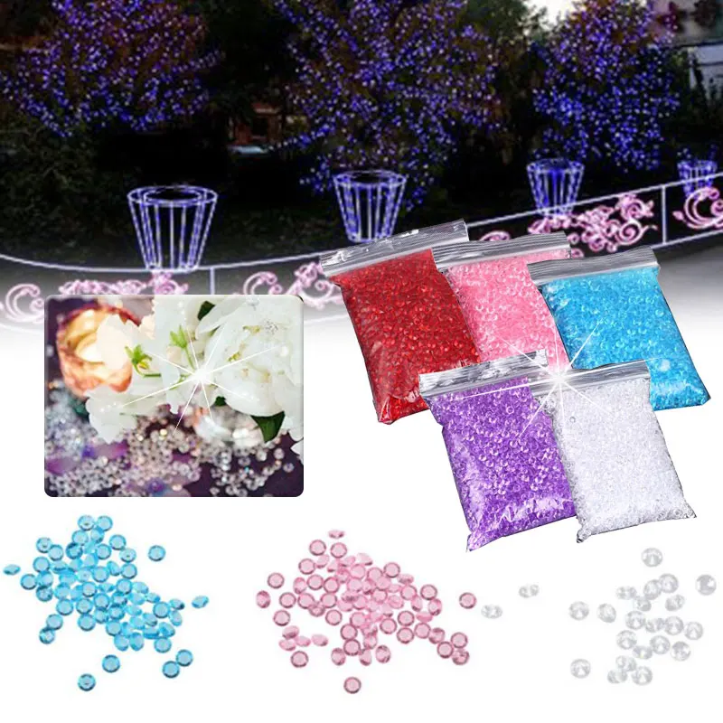 

Red,White,Sky Blue,Purple,Pink Crystal Diamonds DIY Crystal Diamond Painting Gift 2000pcs 4.5mm Table Party ABS Confetti