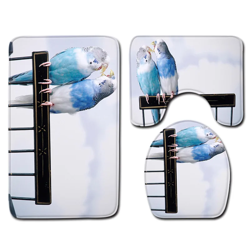 Zeegle Набор ковриков для ванной с животным принтом, коврик для ванной комнаты, коврик для ванной, u-образный коврик для ванной, нескользящий коврик, впитывающий воду, коврик для ванной - Цвет: c235