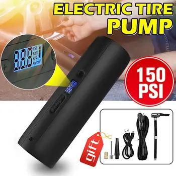 

150PSI Electric Air Pump Portable Tires Inflator USB Charging Auto Bike Bicycle Cycling Motorcycle With LCD Digital Rechargeable