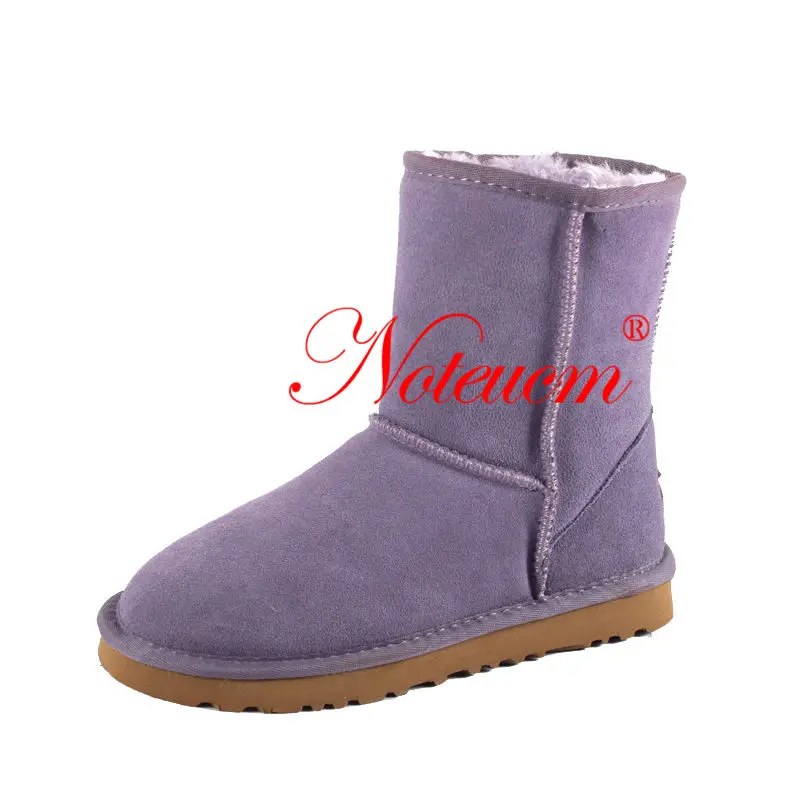 A05W01 purple Женская обувь из натуральной кожи; цвет розовый, черный; Сезон Зима; меховая обувь в австралийском стиле; женские ботильоны с искусственным мехом; плюшевые зимние ботинки; Женская обувь в австралийском стиле - Цвет: A05W01 purple