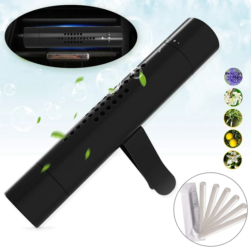 

Car Air Freshener-Car Perfume,Car Aromatherapy Diffuser Vent Clip,With 5 Favors Refill Sticks(Orange,Ocean,Lemon,Lavender,Rose)F