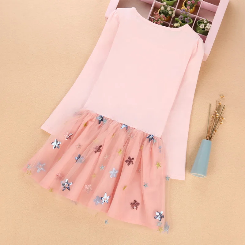 Jargazol Little Pony Dress Fall Princess Costume Vestidos Autumn Long Sleeve Dresses for Girls Costume Autumn Sequins Outfits
