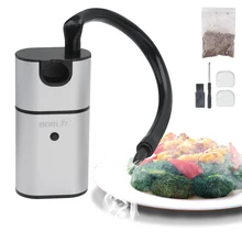 BORUiT Portable Food Cold Smoke Generator Molecular Cuisine Smoking Gun Meat Burn Smokehouse Cooking for BBQ Grill Smoker Wood