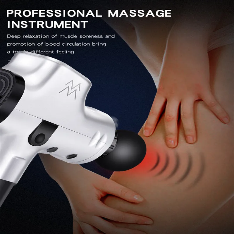 New massage gun physiotherapy instrument mute touch screen console massage gun electric gun massage relieve pain
