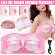Зарядка Электрический массажный бюстгальтер для груди Вибрационный массажер для груди Увеличение роста увеличитель груди нагревающий стимулятор машина USB